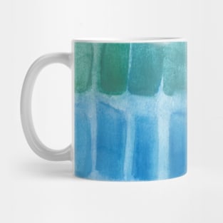 Green, Blue, Purple, Rectangles - Abstract Watercolor Painting Mug